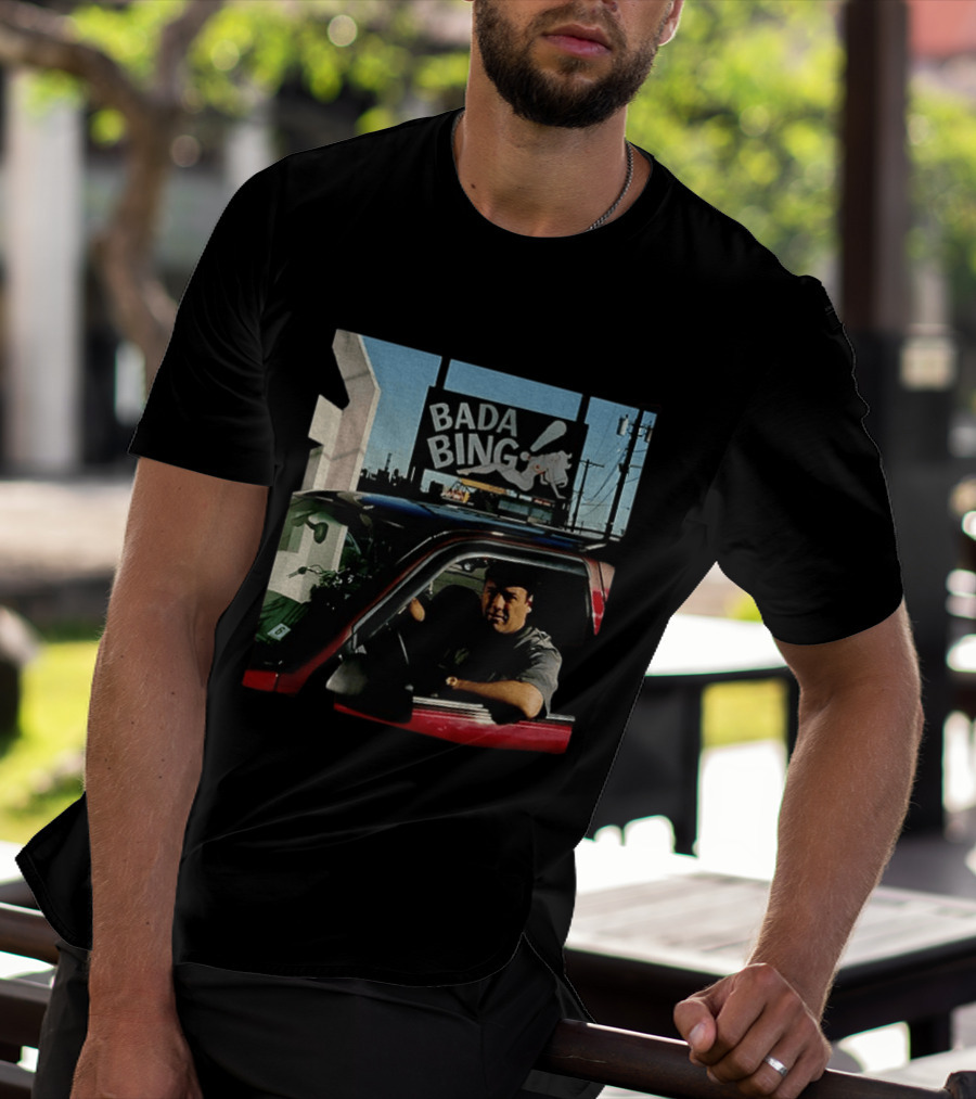 Bada Bing Tony Soprano Vintage Car Scene Sopranos Iconic TV Series T-Shirt