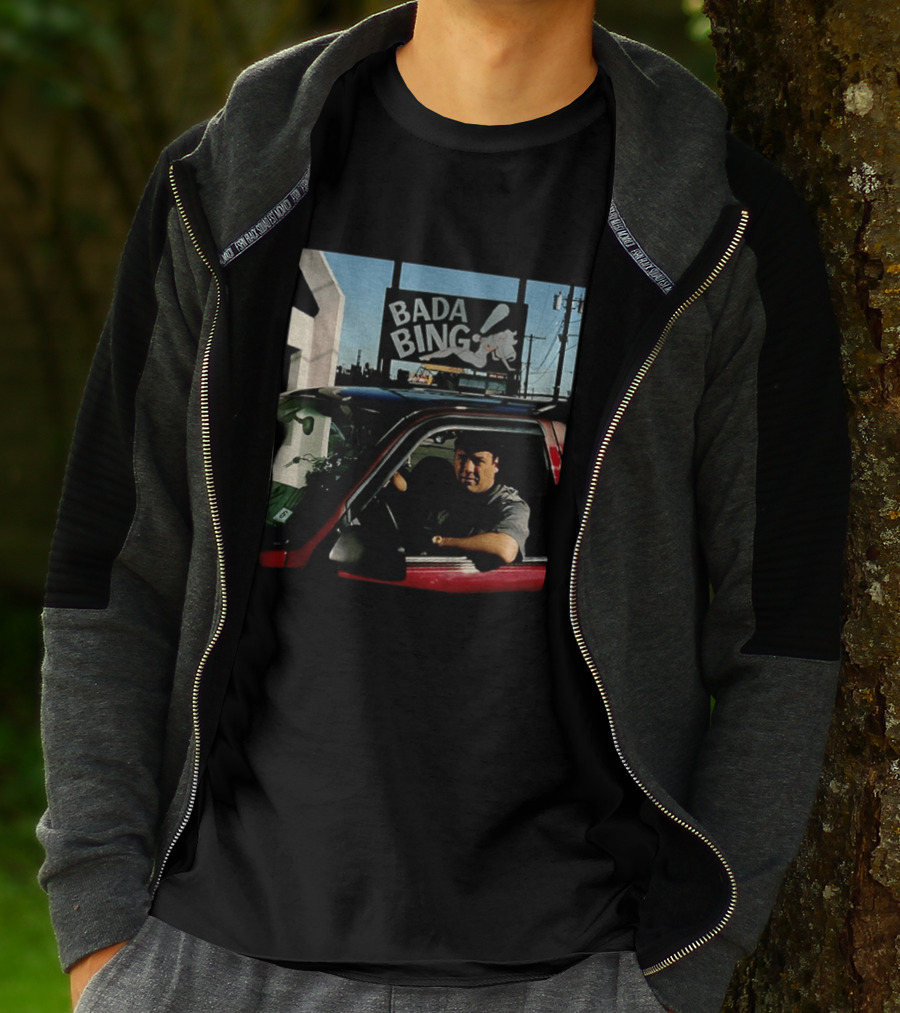 Bada Bing Tony Soprano Vintage Car Scene Sopranos Iconic TV Series T-Shirt