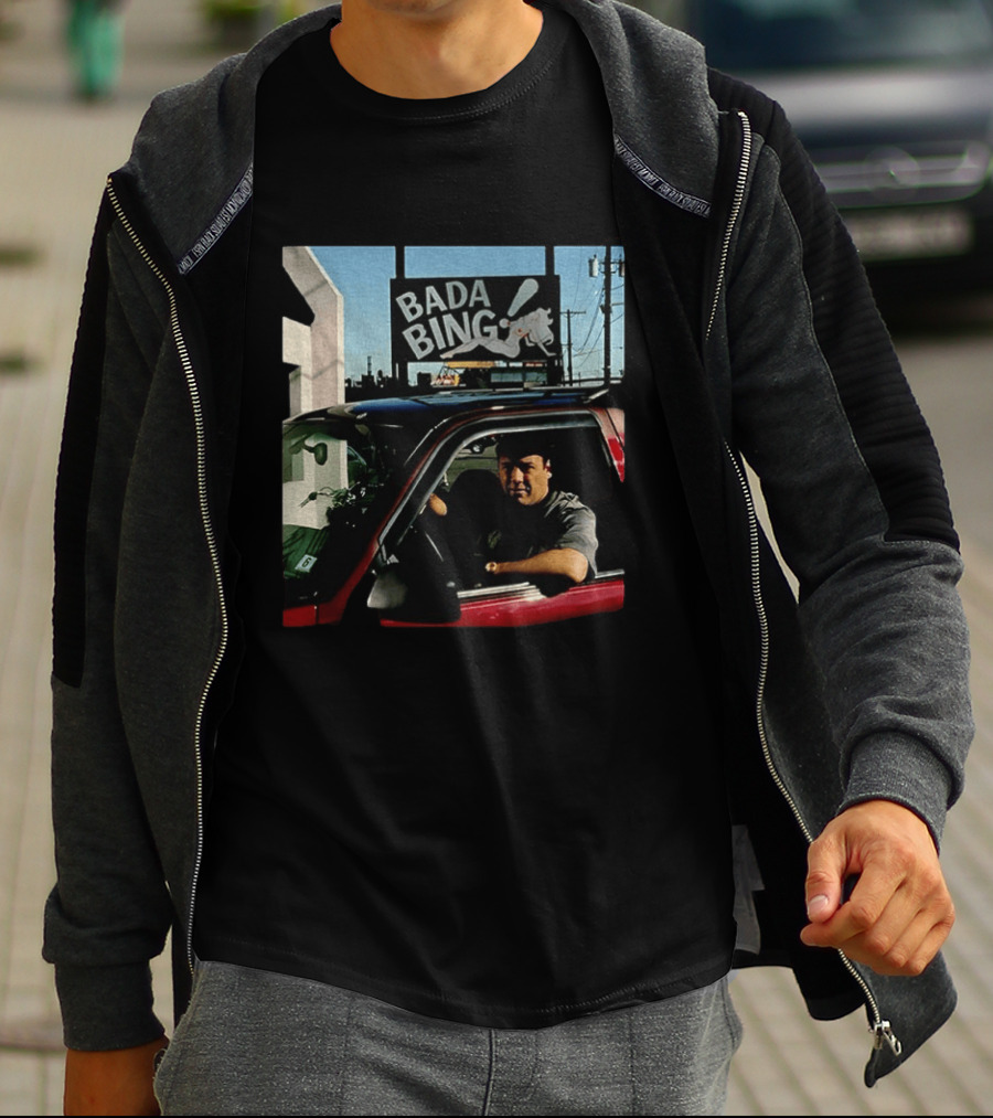 Bada Bing Tony Soprano Vintage Car Scene Sopranos Iconic TV Series T-Shirt