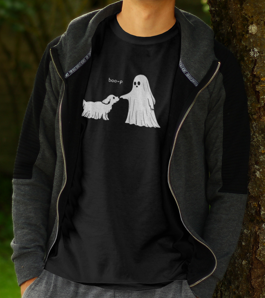 Boo P Ghost And Dog Pet Cartoon T-Shirt