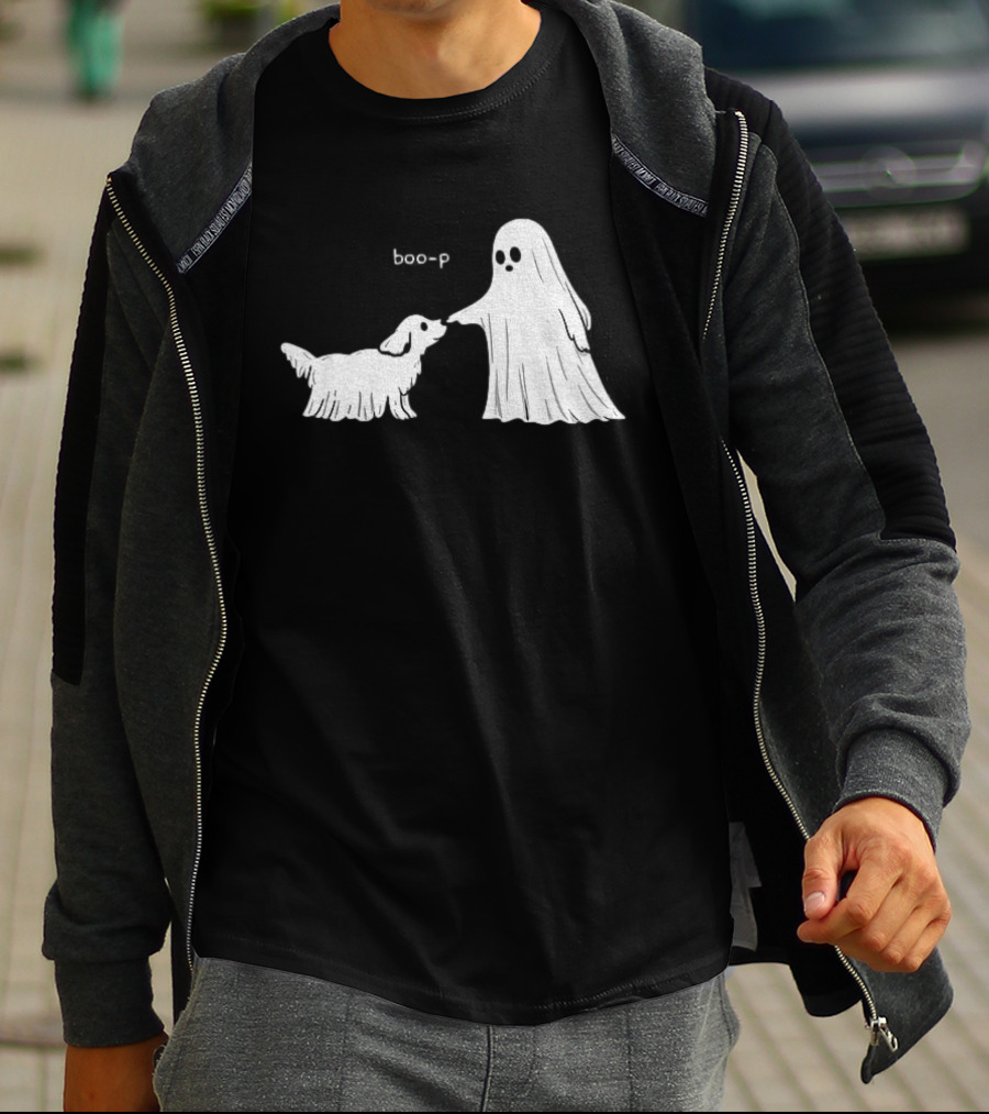 Boo P Ghost And Dog Pet Cartoon T-Shirt