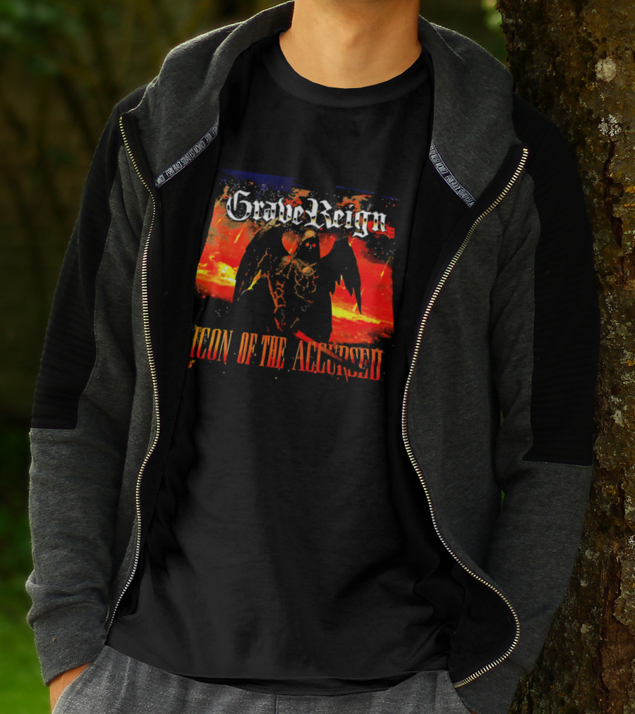 Grave Reign Icon Of The Accursed Winged Figure Sword T-Shirt