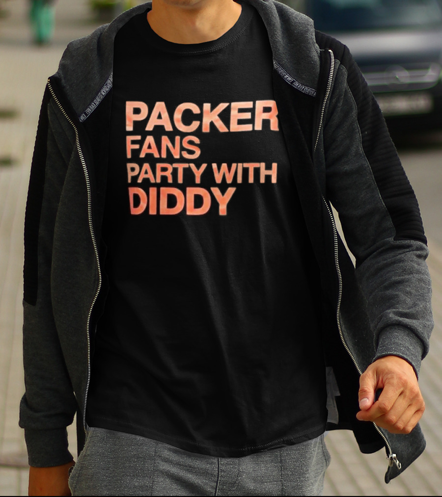 Packer Fans Party With Diddy Orange Clay Lettering T-Shirt