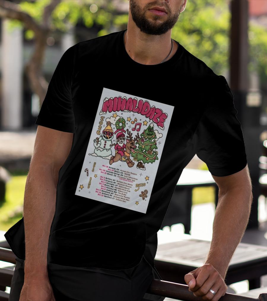 MIHALIDAZE 2026 Tour Solo Band Dates T-Shirt