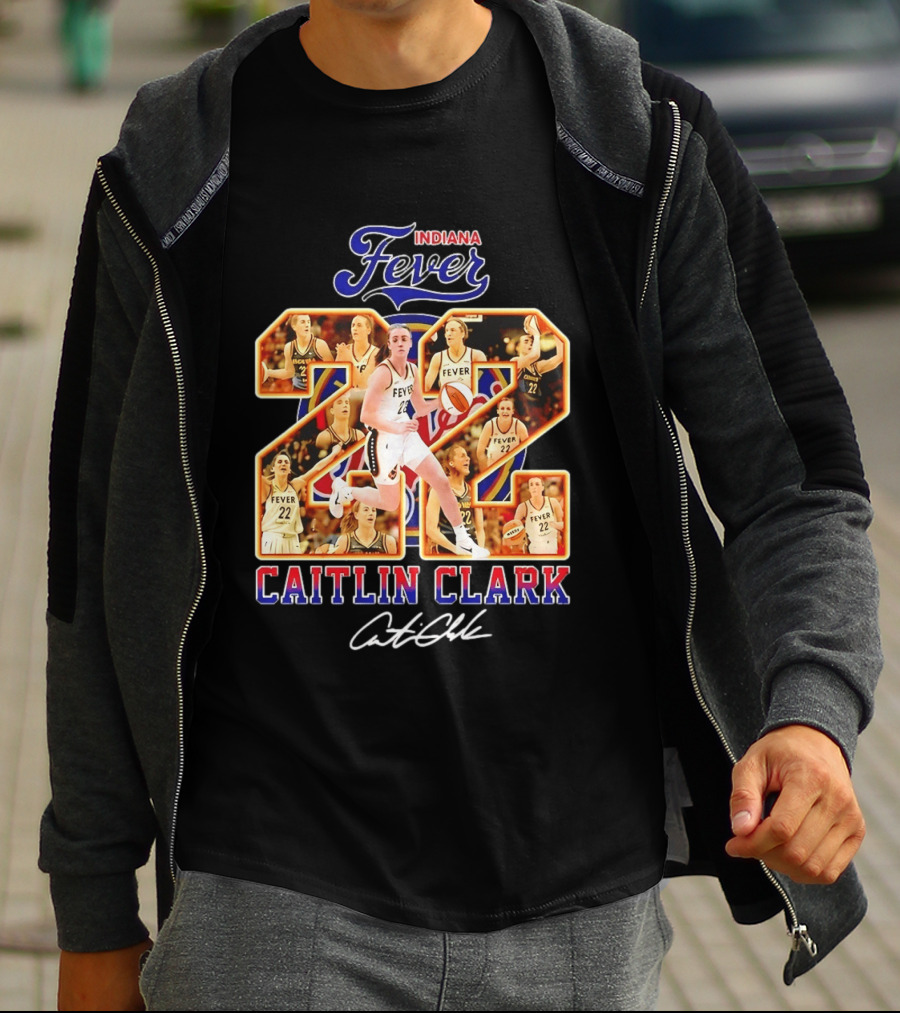Indiana Fever Caitlin Clark #22 Collage WNBA T-Shirt