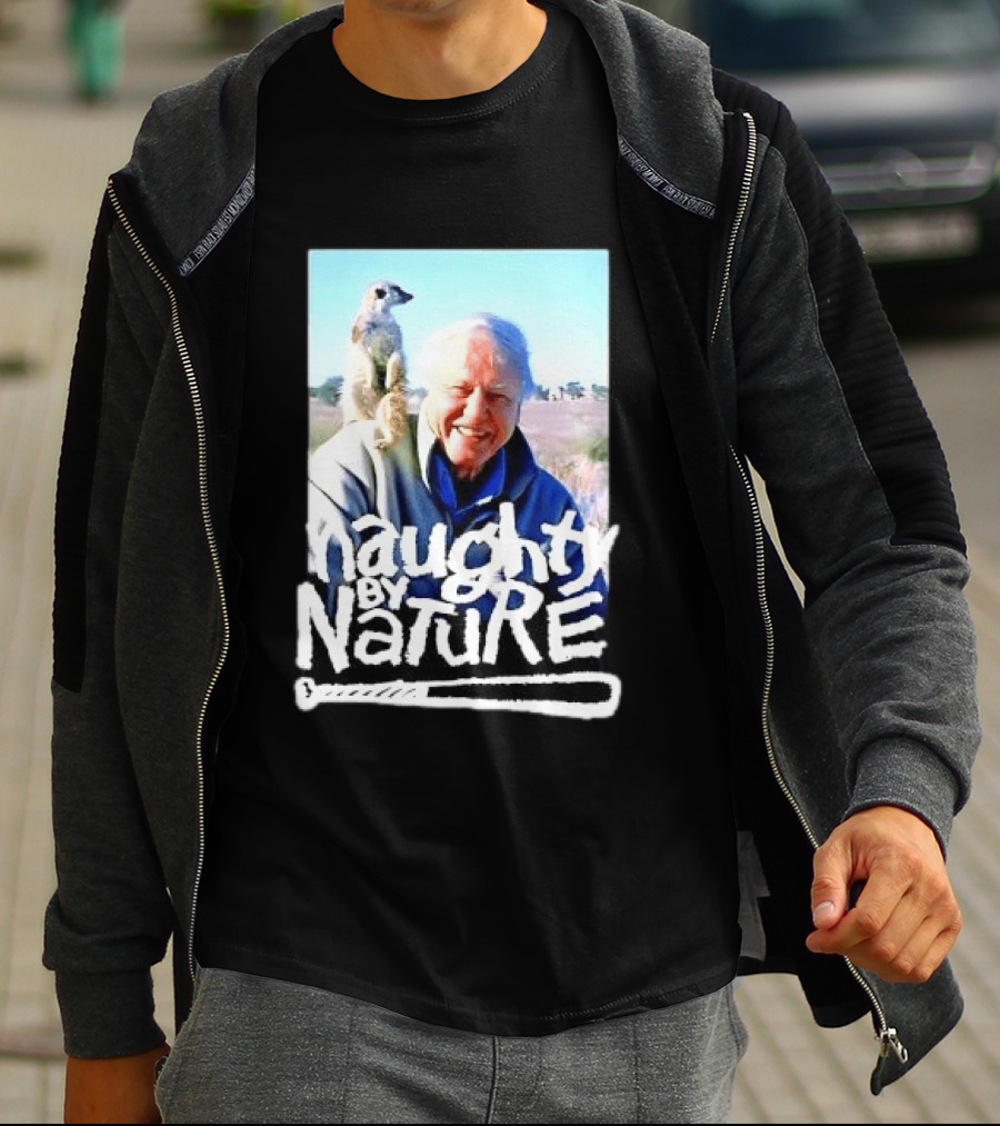 Naughty By Nature David Attenborough Meerkat Wildlife Photo T-Shirt