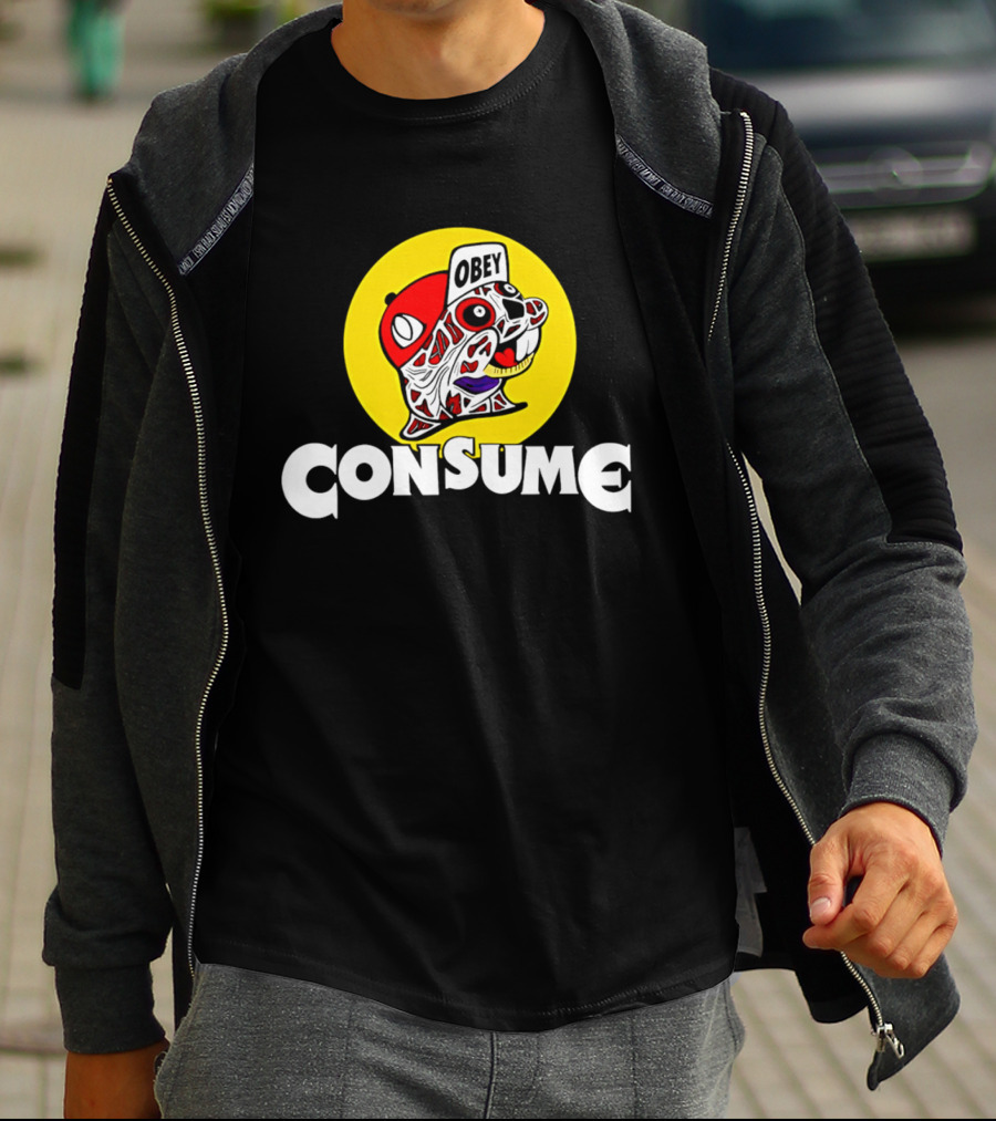 Obey Consume Beaver Streetwear Hip Hop T-Shirt