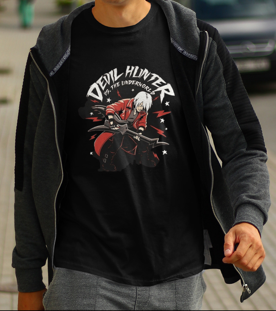 Devil Hunter Vs The Underworld Music Guitar Scott Pilgrim Vs The World T-Shirt