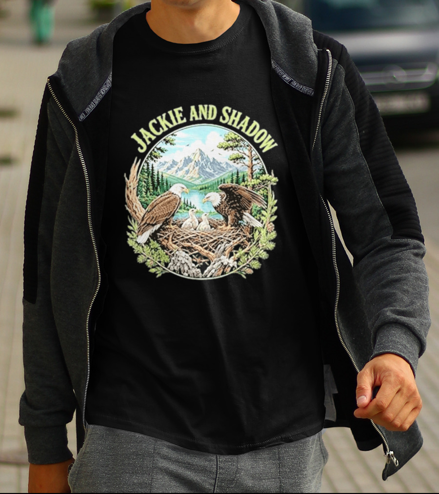 Jackie And Shadow Bald Eagle Family Mountain Nest Nature Lovers T-Shirt