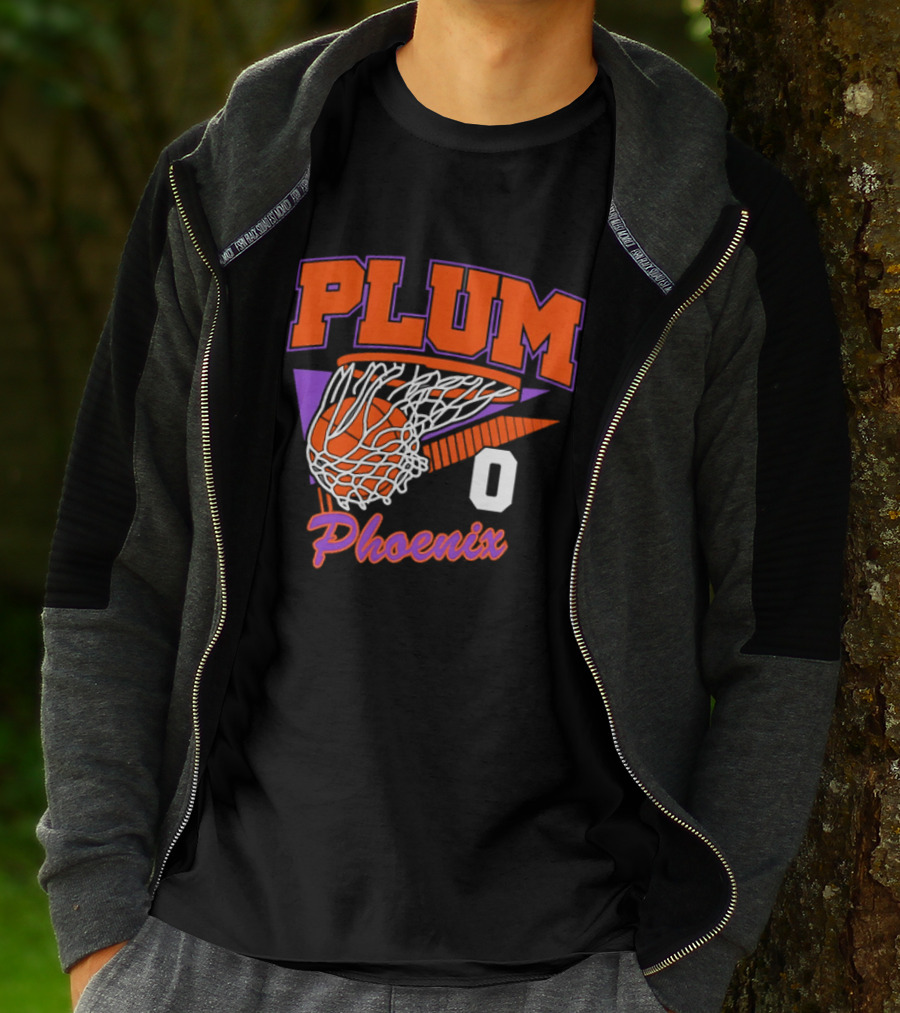 Phoenix Suns Plum Basketball Hoop Net Number 0 T-Shirt