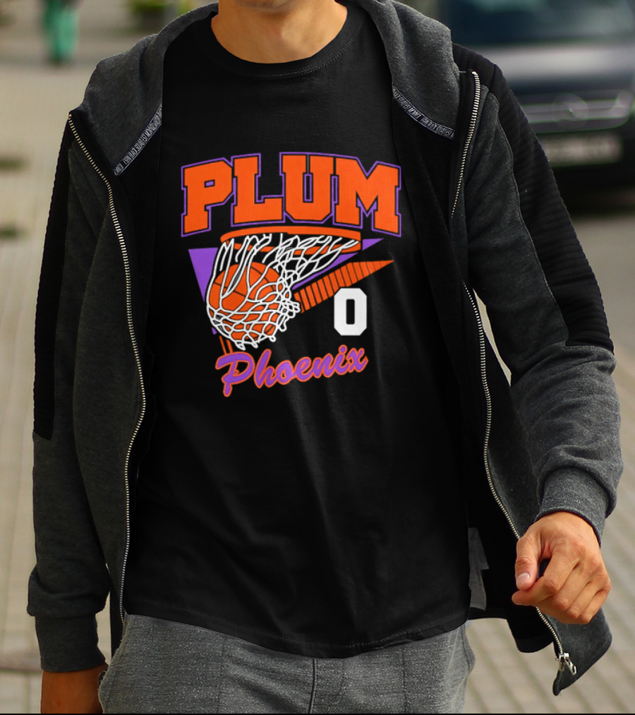 Phoenix Suns Plum Basketball Hoop Net Number 0 T-Shirt