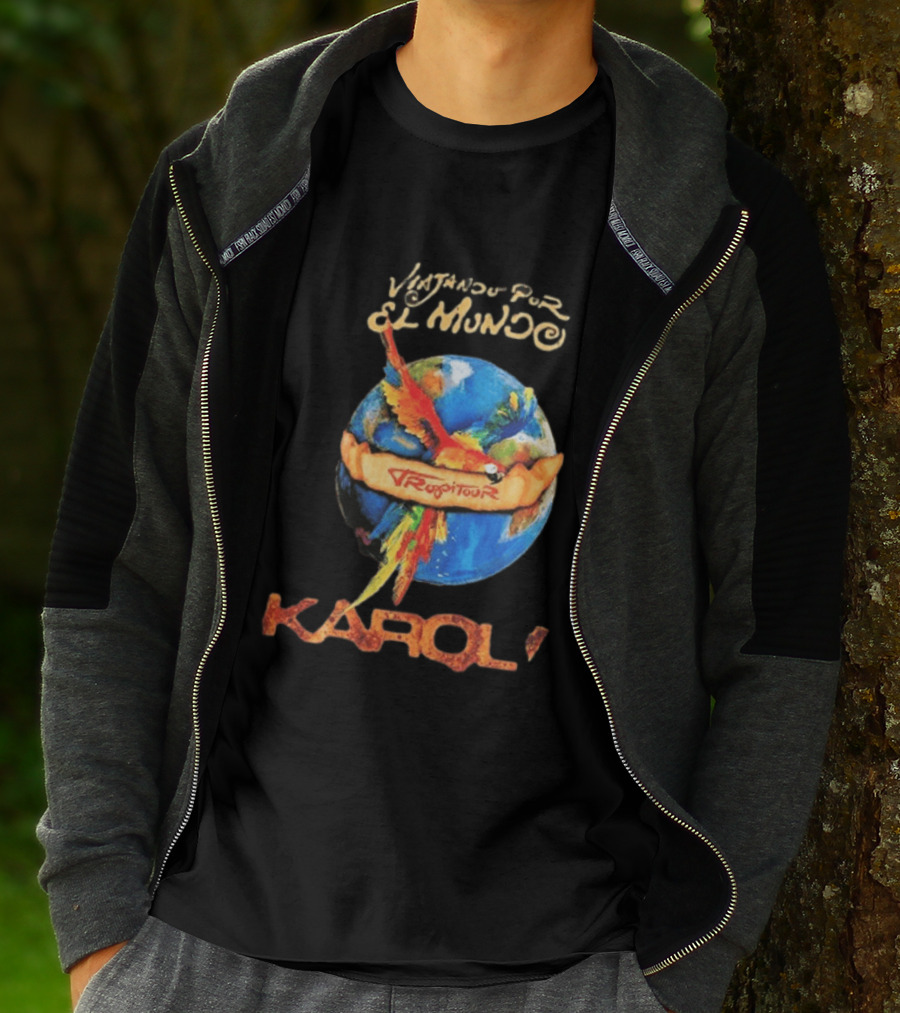 Viajando Por El Mundo Tropitour 2026 Karol G Dates T-Shirt