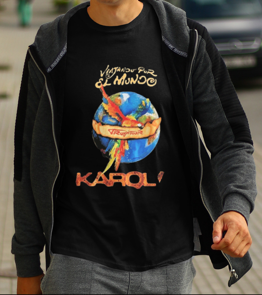 Viajando Por El Mundo Tropitour 2026 Karol G Dates T-Shirt