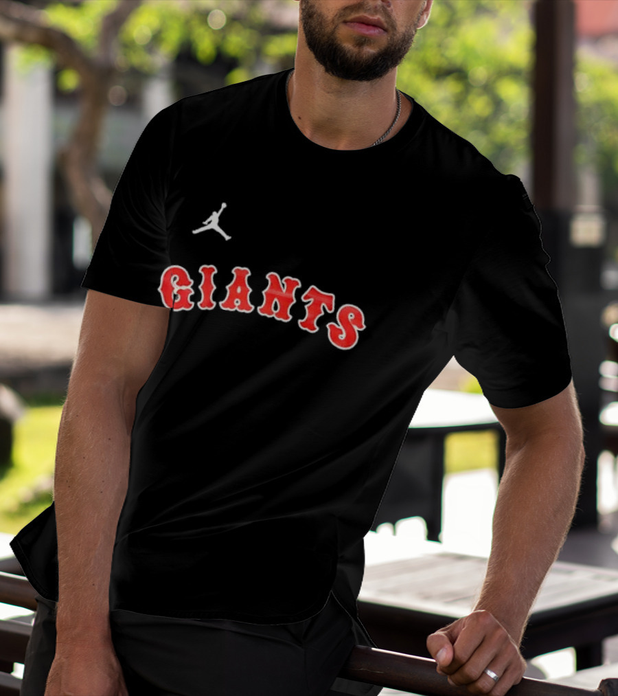 San Francisco Giants MLB Jumpman Arched Red Lettering T-Shirt