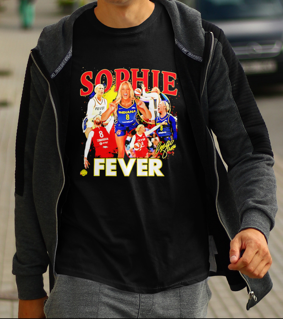 Sophie Cunningham Indiana Fever 8 Basketball Star T-Shirt