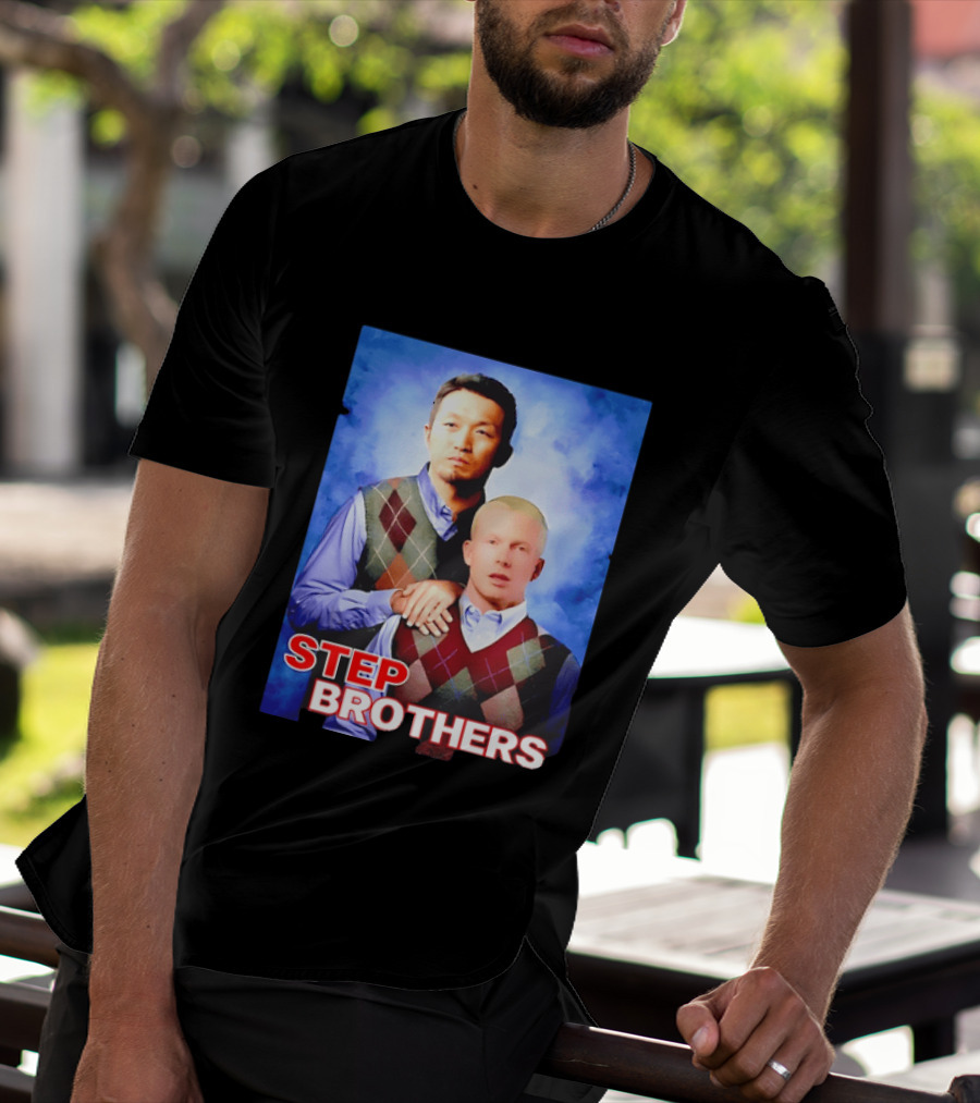 Step Brothers Two Men Argyle Vests Blue T-Shirt