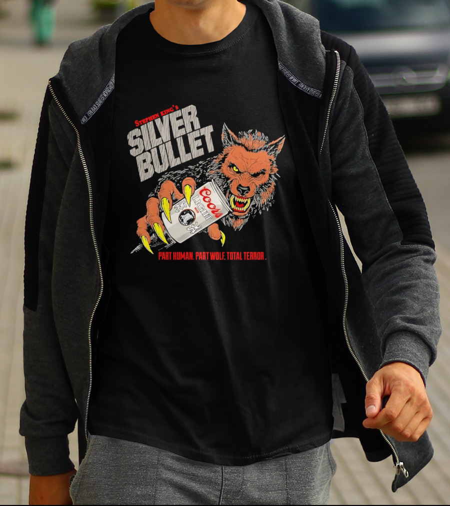 Stephen King's Silver Bullet Coors Part Human Part Wolf Total Terror T-Shirt