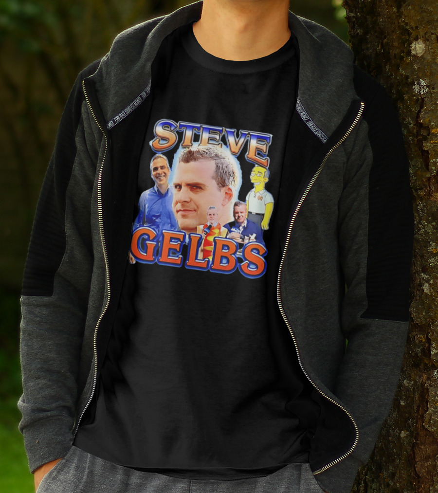 Steve Gelbs Bootleg Photo Collage Simpsonized Cartoon Hot Dog Suit T-Shirt