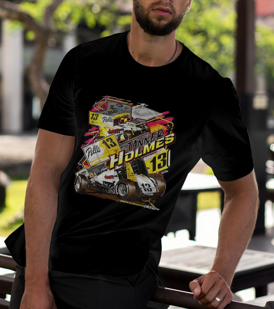 Tanner Holmes Sprint Car Racing Number 13 Pella Jacksonville Oregon T-Shirt