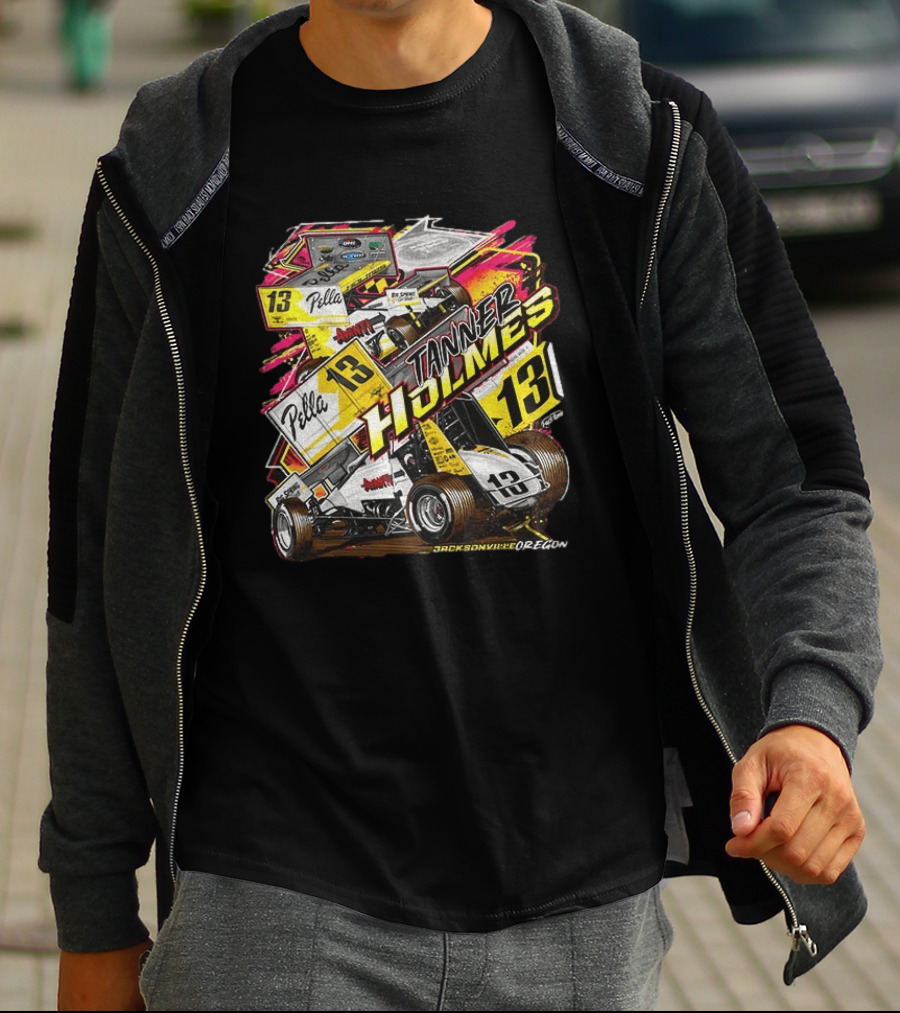 Tanner Holmes Sprint Car Racing Number 13 Pella Jacksonville Oregon T-Shirt