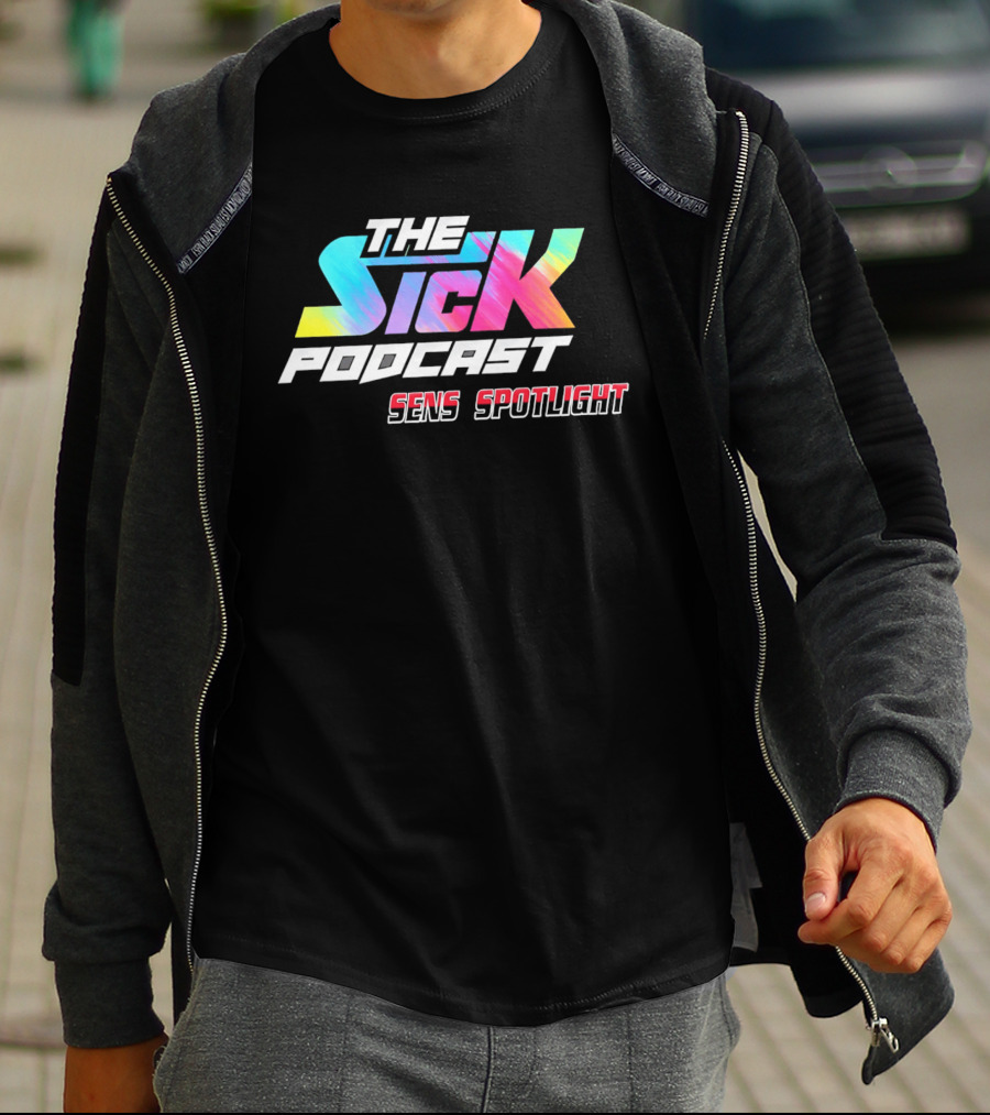 The Sick Podcast Sens Spotlight Colorful Neon Gradient T-Shirt