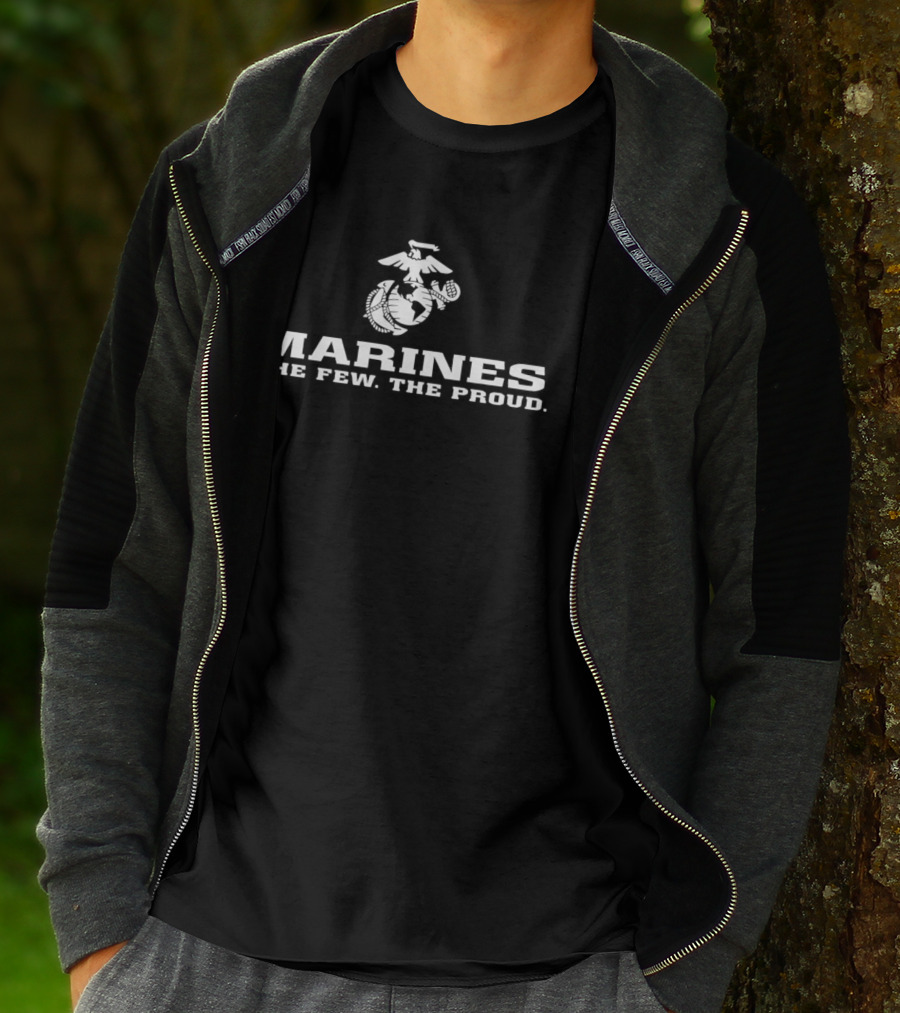 Marines The Few The Proud Eagle Globe Anchor T-Shirt
