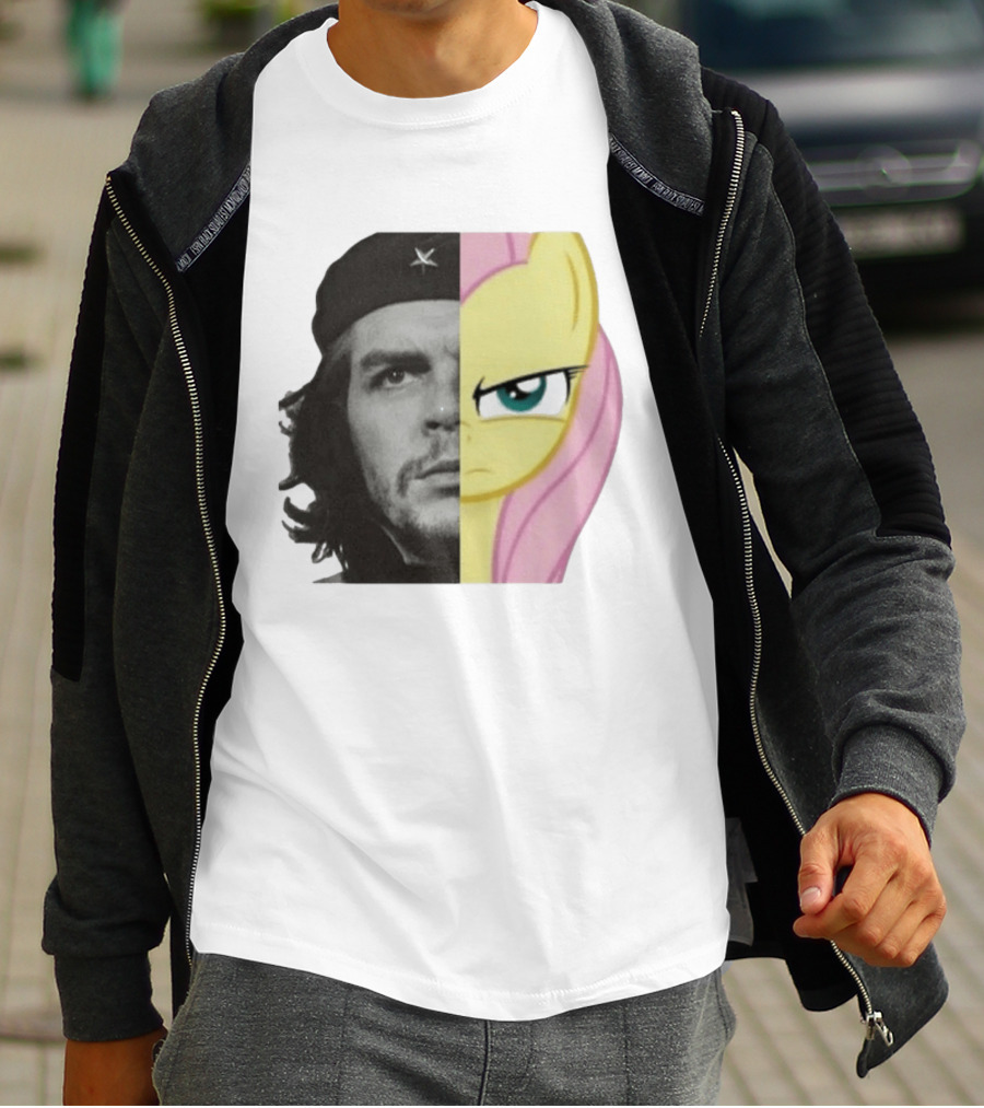 Che Guevara Fluttershy Crossover Fusion Face Mashup T-Shirt