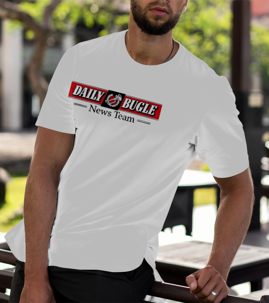 Daily Bugle News Team Logo With Iconic Newspaper T-Shirt