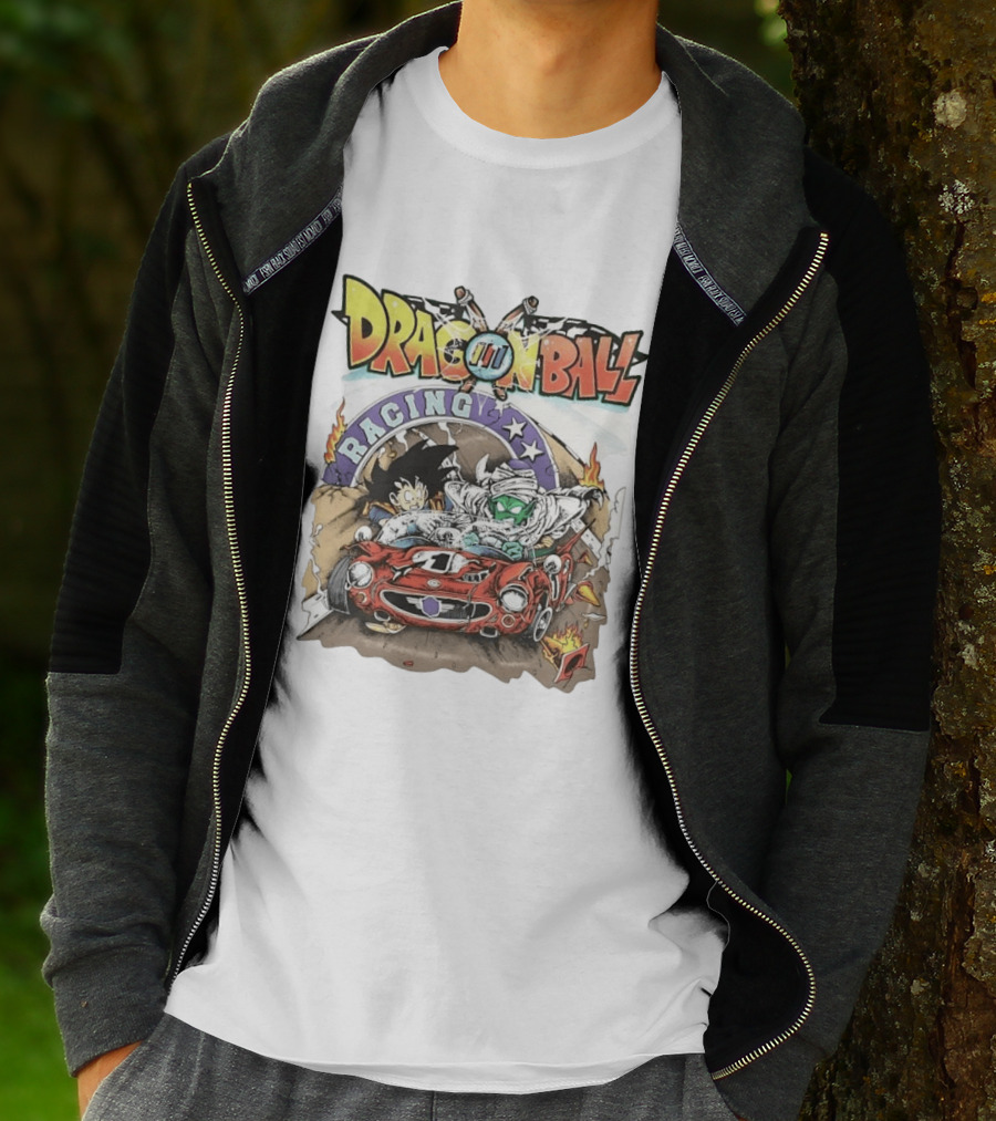 Dragon Ball Racing Goku Piccolo Red Racecar Adventure T-Shirt