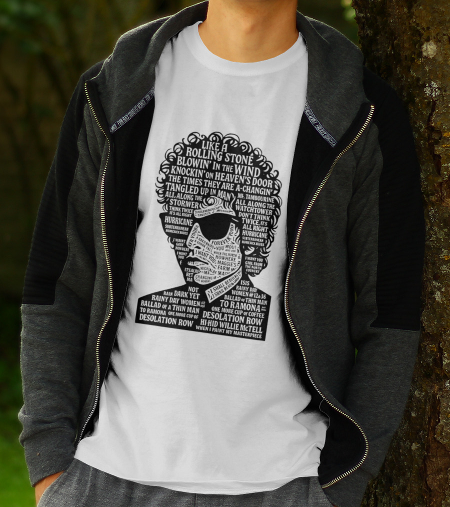 Like A Rolling Stone Blowin In The Wind Knockin On Heaven's Door Bob Dylan Song Titles T-Shirt