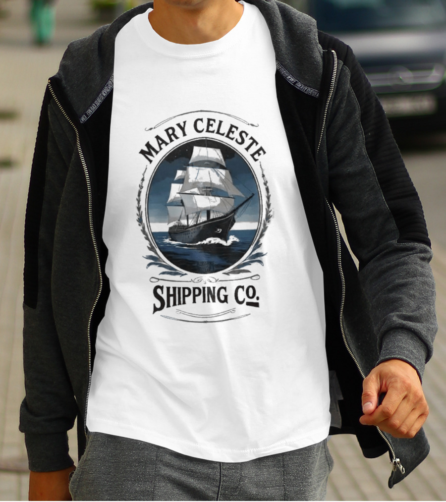 Mary Celeste Shipping Co Sailboat Ocean Adventure T-Shirt