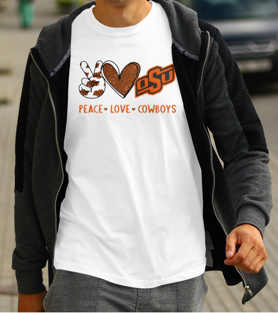 Peace Love OSU Oklahoma State Cowboys T-Shirt