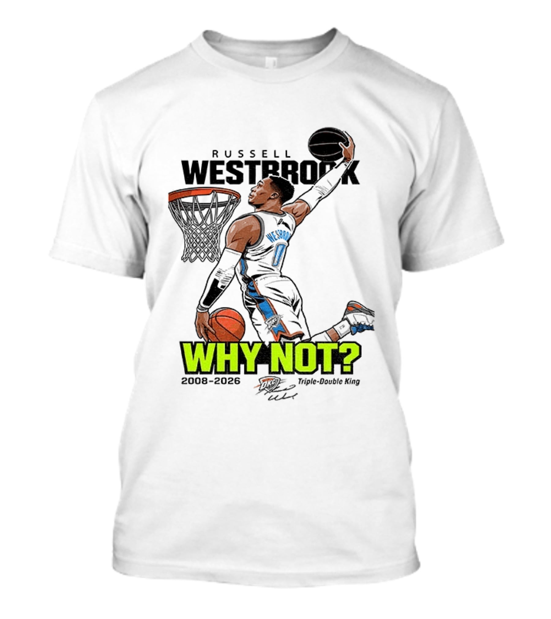 Russell Westbrook Why Not Triple Double King 2008 2026 T-Shirt