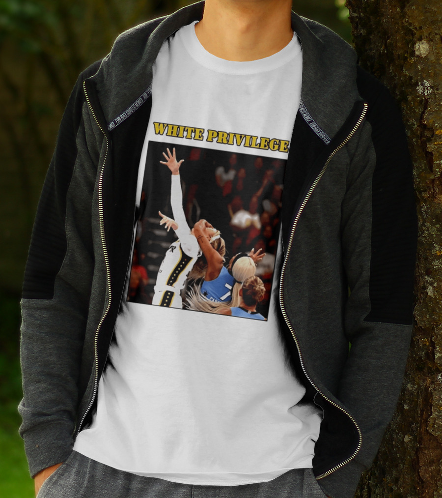 WHITE PRIVILEGE Sophie Cunningham DiJonai Carrington Basketball Confrontation T-Shirt