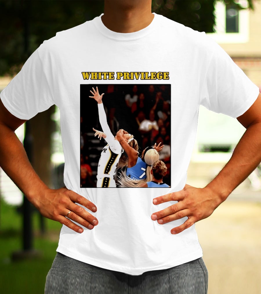 WHITE PRIVILEGE Sophie Cunningham DiJonai Carrington Basketball Confrontation T-Shirt