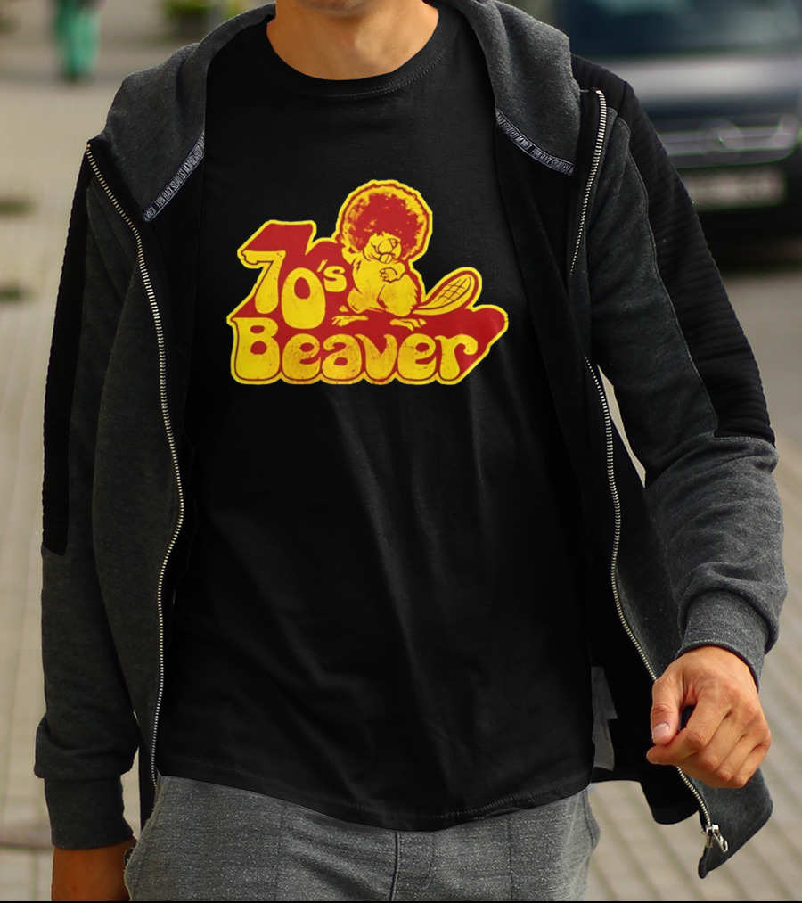 70's Beaver Retro Funky Cartoon T-Shirt