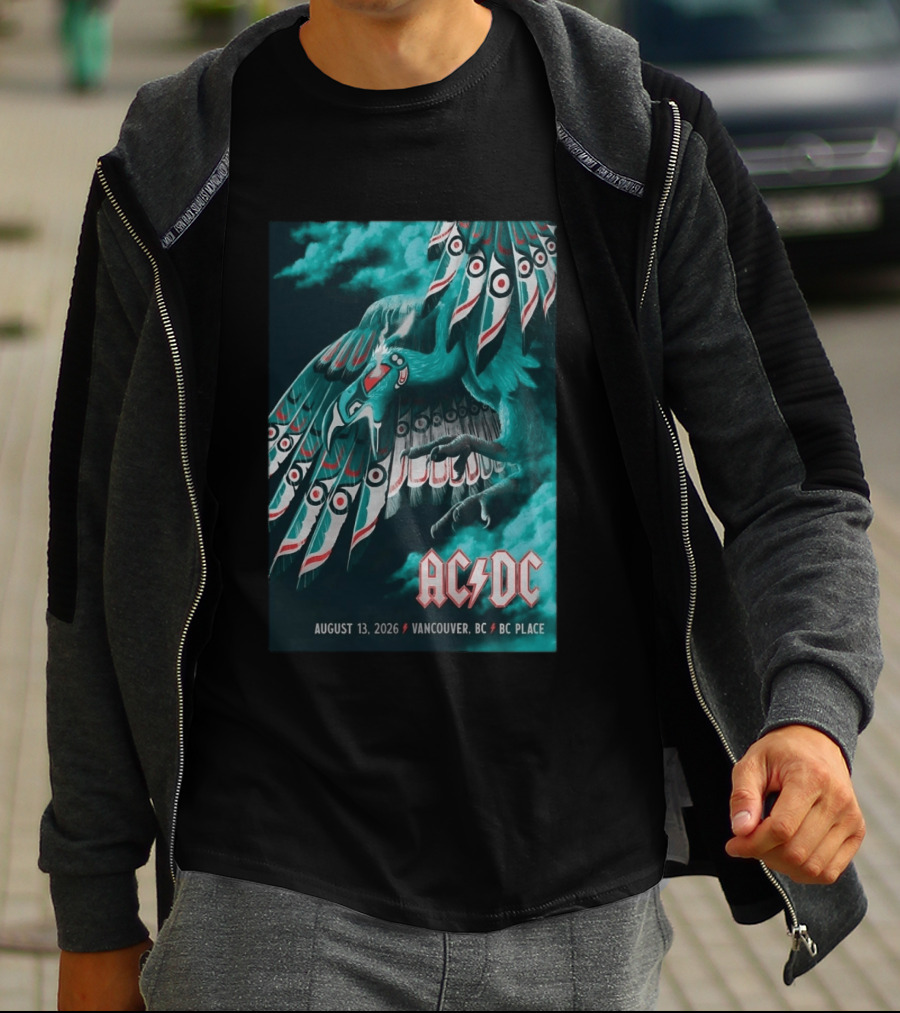 AC DC August 13 2026 Vancouver BC Place T-Shirt