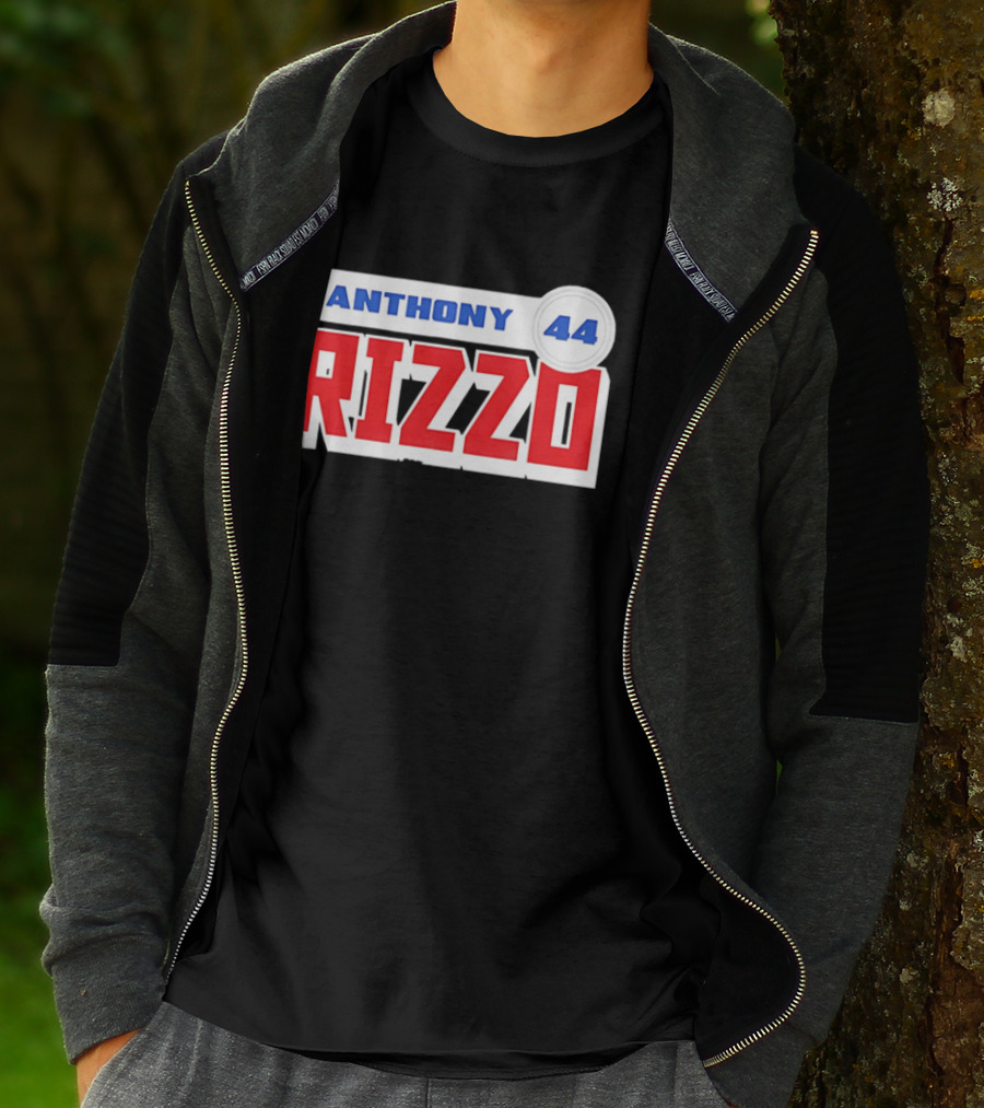 Anthony Rizzo 44 Red Blue Block Jersey Number T-Shirt