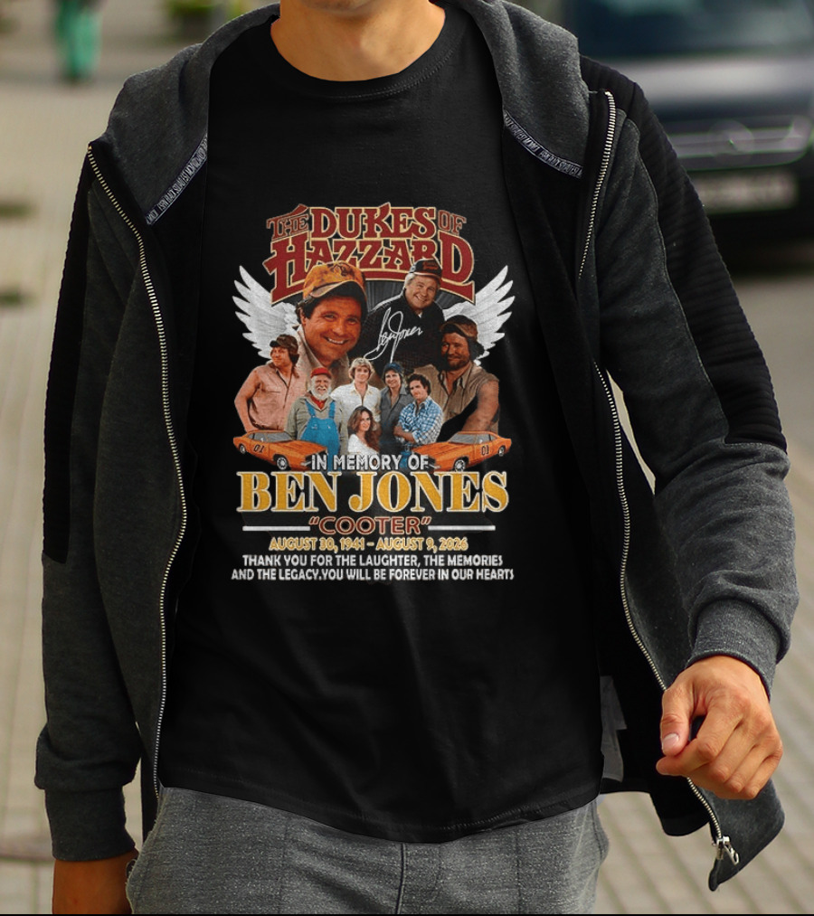 The Dukes Of Hazzard Ben Jones Cooter Tribute Thank You For The Laughter And Legacy T-Shirt
