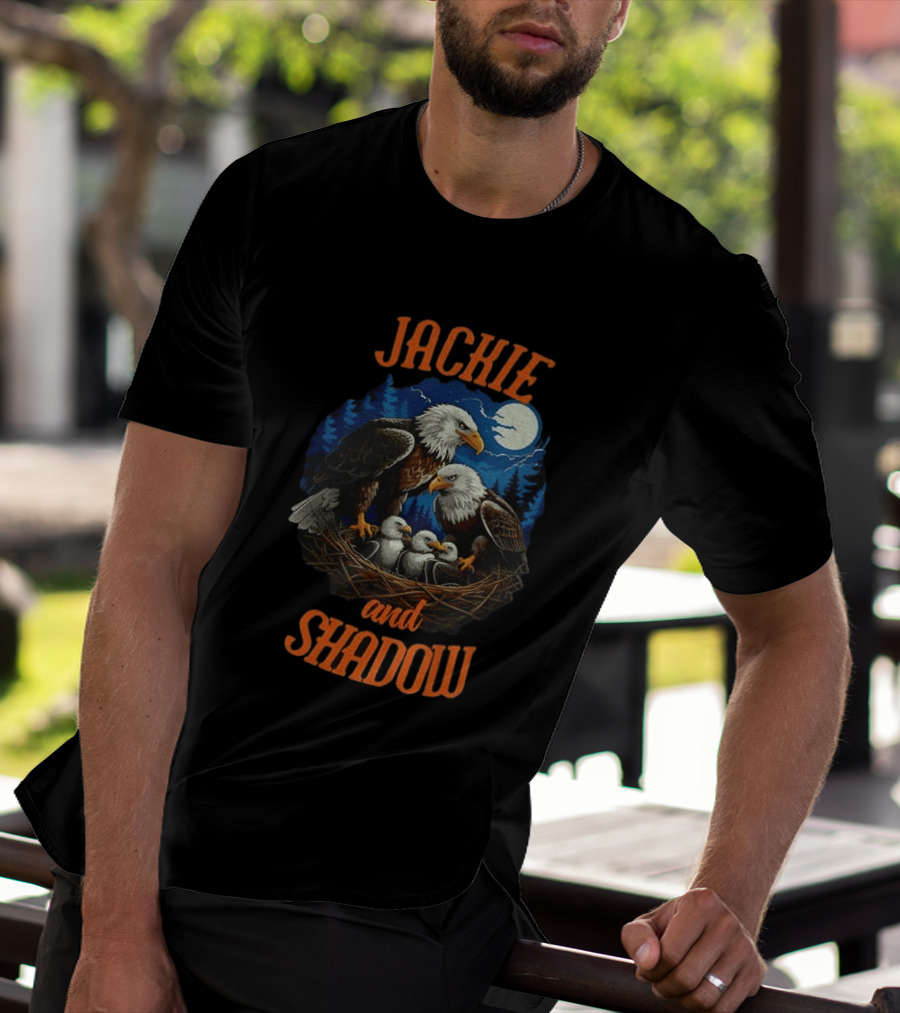 Jackie And Shadow Bald Eagles Together In Nest Under Moonlight 2012 2026 T-Shirt