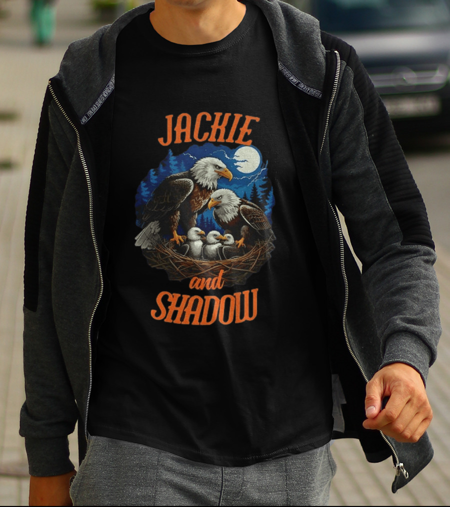 Jackie And Shadow Bald Eagles Together In Nest Under Moonlight 2012 2026 T-Shirt