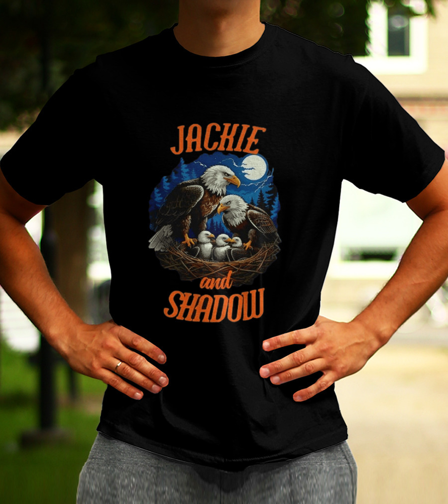 Jackie And Shadow Bald Eagles Together In Nest Under Moonlight 2012 2026 T-Shirt