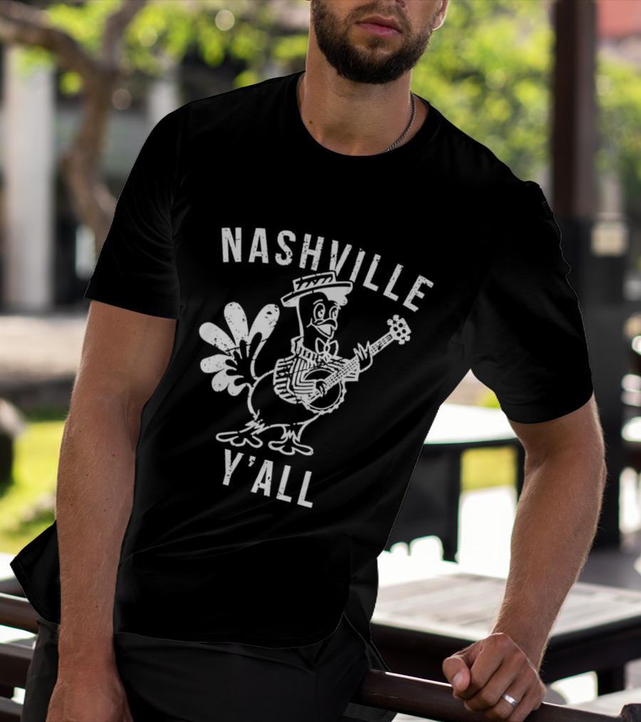Nashville Y'all Turkey Playing Guitar T-Shirt