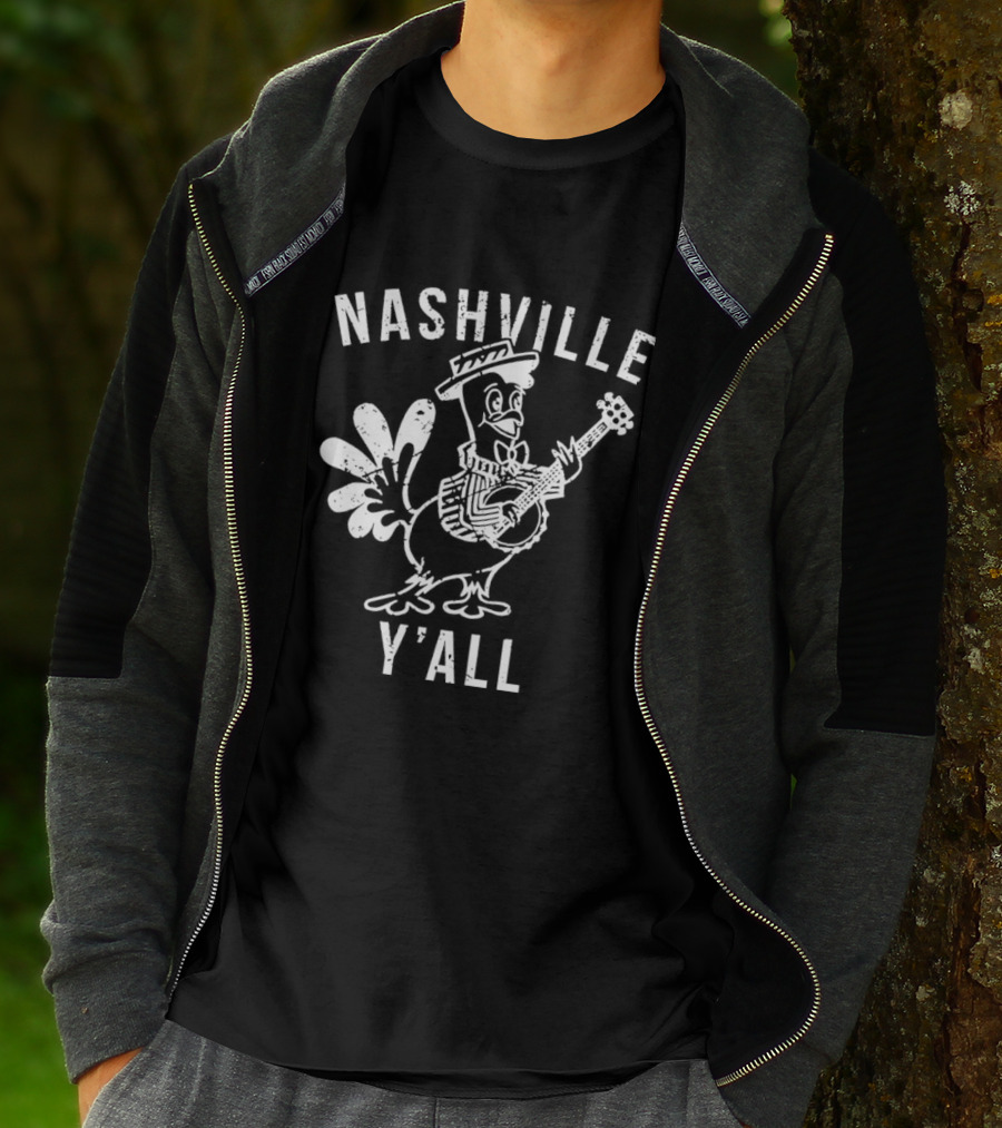 Nashville Y'all Turkey Playing Guitar T-Shirt