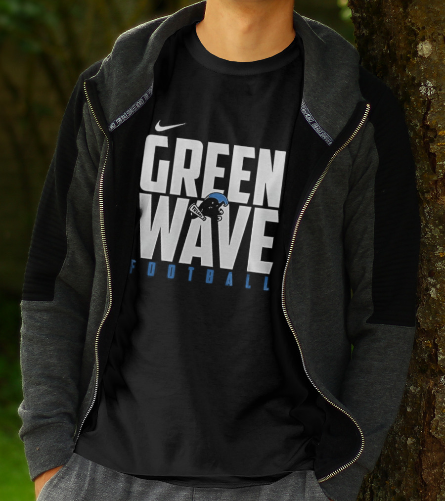 Nike Green Wave Football Tulane T-Shirt