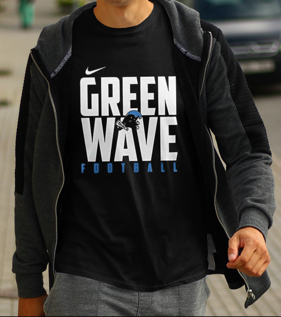 Nike Green Wave Football Tulane T-Shirt