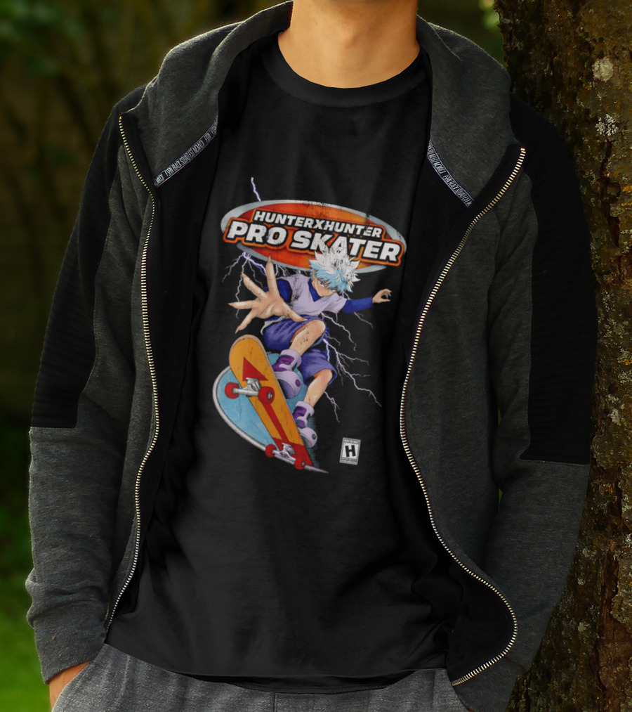 Hunter X Hunter Pro Skater Killua Zoldyck Lightning Skateboard T-Shirt
