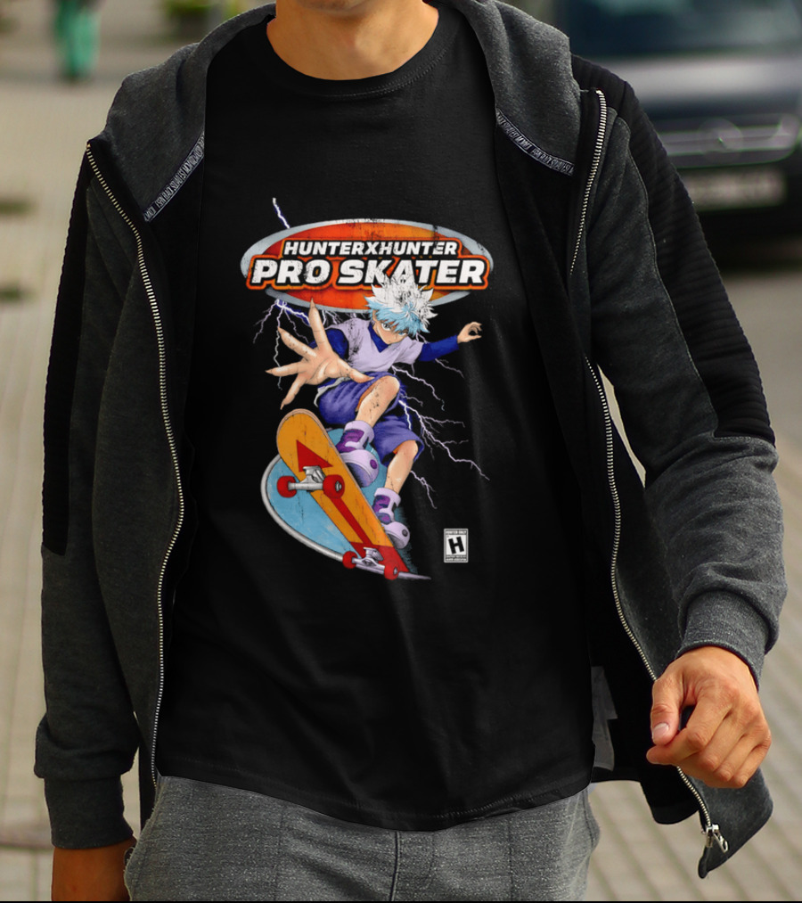 Hunter X Hunter Pro Skater Killua Zoldyck Lightning Skateboard T-Shirt