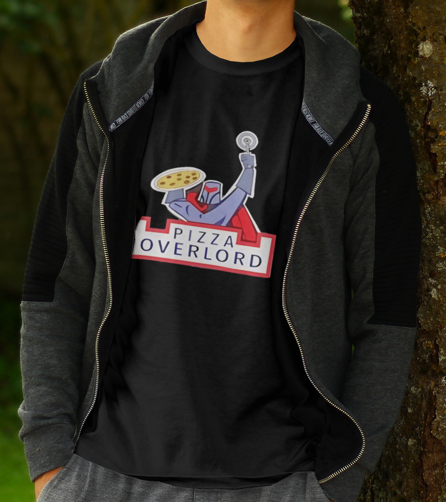 Pizza Overlord Knight With Pizza Slice And Cutter T-Shirt