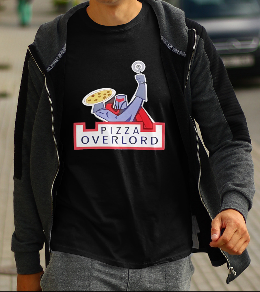 Pizza Overlord Knight With Pizza Slice And Cutter T-Shirt